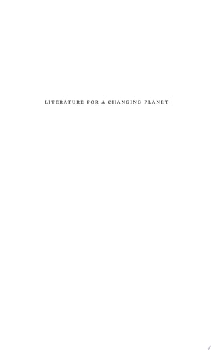 Literature for a Changing Planet cover
