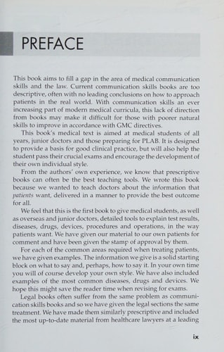 Medical Communication Skills and Law Made Easy The Patient-Centred Approach cover