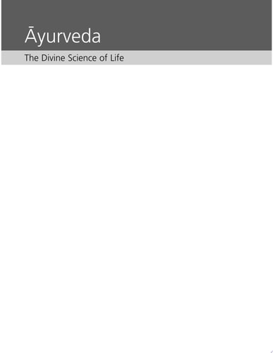 Ayurveda The Divine Science of Life cover