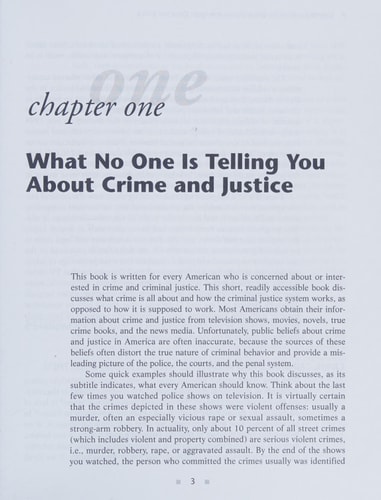 Myths and Realities of Crime and Justice What Every American Should Know cover