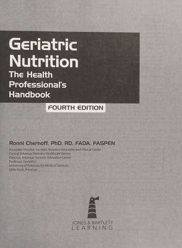 Geriatric Nutrition . cover