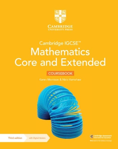 Cambridge IGCSE™ Mathematics Core and Extended Coursebook with Digital Version (2 Years' Access) (Cambridge International IGCSE) cover