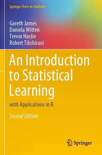 An Introduction to Statistical Learning with Applications in R cover