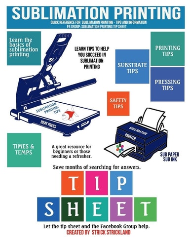 Sublimation Printing Tip Sheet cover