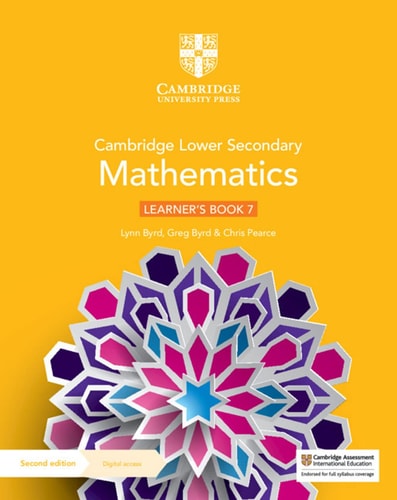 Cambridge Lower Secondary Mathematics Learner's Book 7 with Digital Access (1 Year) (Cambridge Lower Secondary Maths) cover