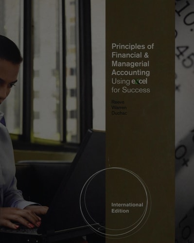 Principles of Financial & Managerial Accounting Using Excel for Success cover