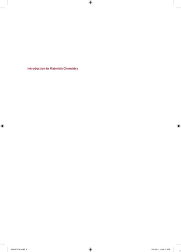 Introduction to Materials Chemistry cover