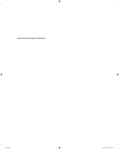 Advanced Laser Surgery in Dentistry cover
