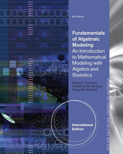 Fundamentals of Algebraic Modeling An Introduction to Mathematical Modeling with Algebra and Statistics cover