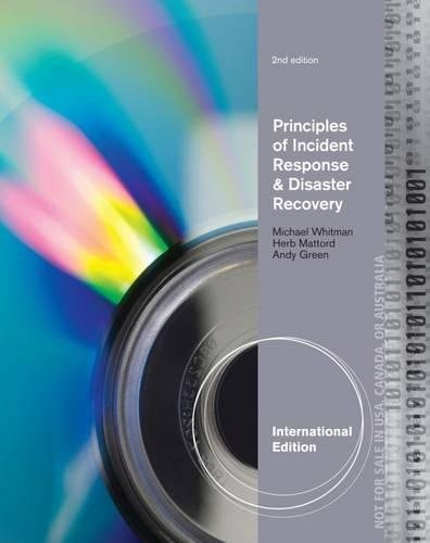 Principles of Incident Response and Disaster Recovery, International Edition cover