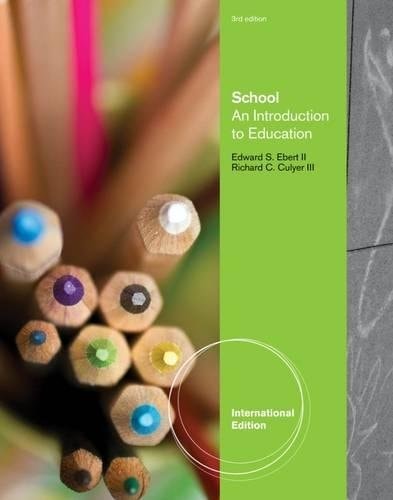 School An Introduction to Education cover
