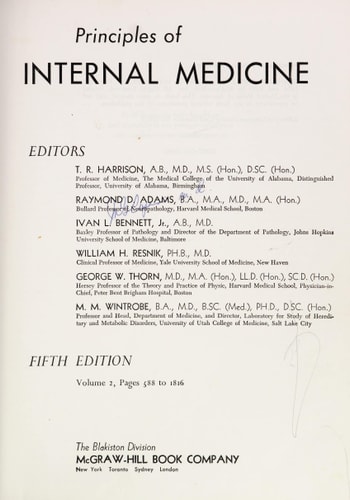 Harrison's Principles of Internal Medicine, Twentieth Edition (Vol.1 & Vol.2) cover