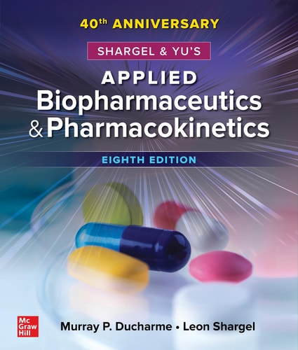 Shargel and Yu's Applied Biopharmaceutics & Pharmacokinetics, 8th Edition cover