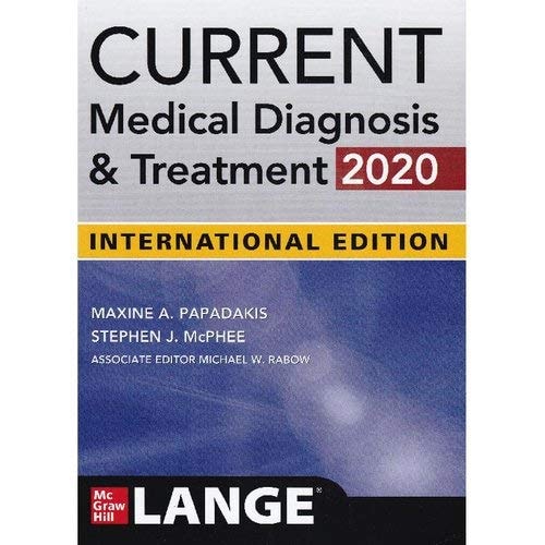 Current Medical Diagnosis & Treatment 2020 cover