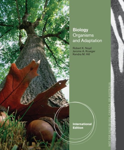 Biology Organisms and Adaptations, International Edition cover