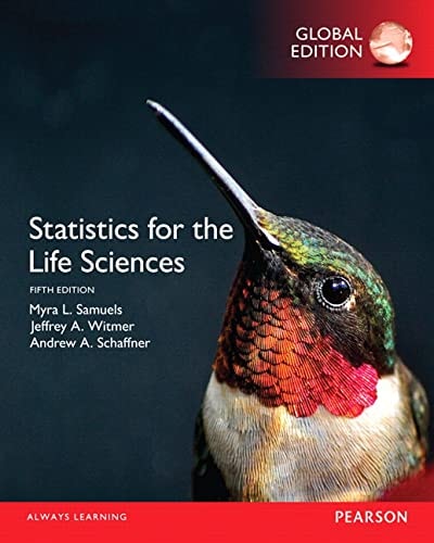Statistics for the Life Sciences cover