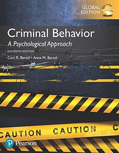 Criminal Behavior A Psychological Approach cover