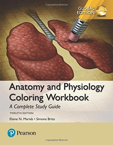 Anatomy and Physiology Coloring Workbook: a Complete Study Guide, Global Edition cover