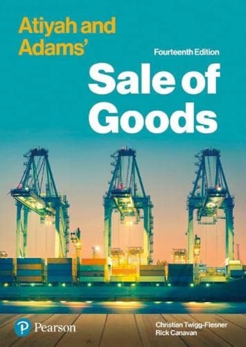 Atiyah and Adams' Sale of Goods cover