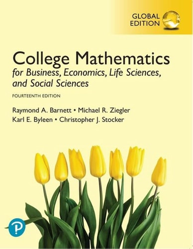 College Mathematics for Business, Economics, Life Sciences, and Social Sciences, Global Edition cover