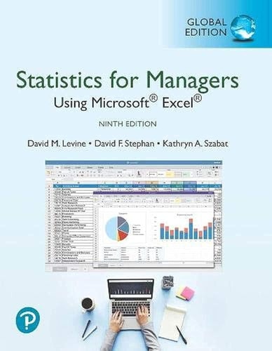 Statistics for Managers Using Microsoft Excel, Global Edition cover