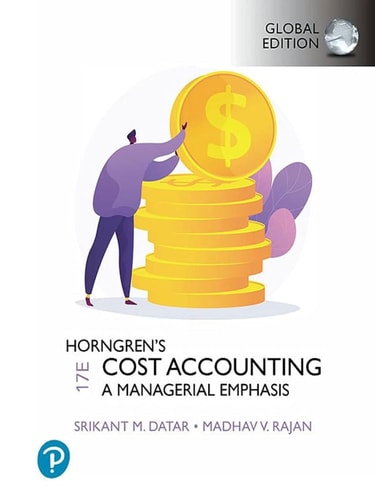 Horngren's Cost Accounting A Managerial Emphasis cover