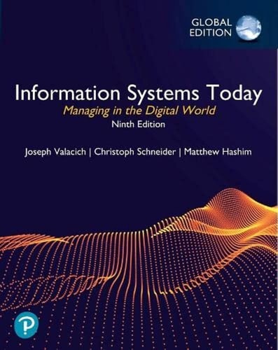 Information Systems Today Managing in the Digital World cover
