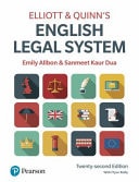 Elliott and Quinn's English Legal System cover