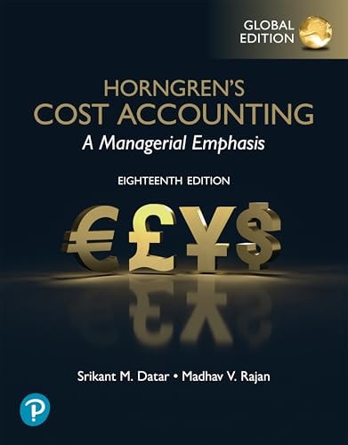 Horngren's Cost Accounting, Global Edition cover