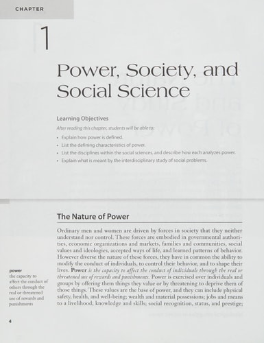 Power and Society: An Introduction to the Social Sciences cover