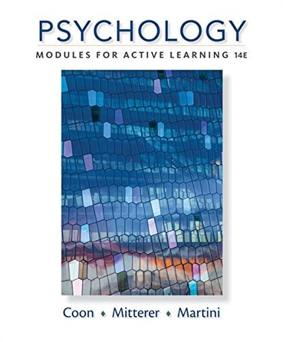 Psychology: Modules for Active Learning cover