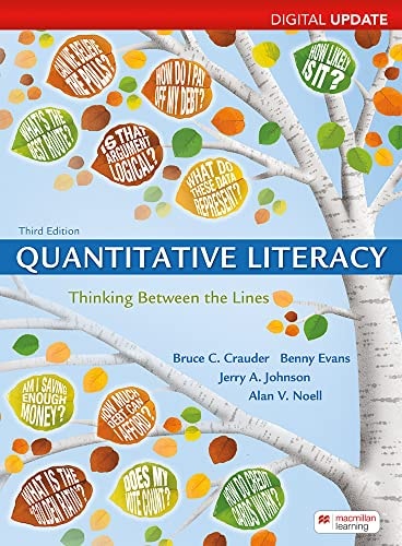 Quantitative Literacy, Digital Update Thinking Between the Lines cover