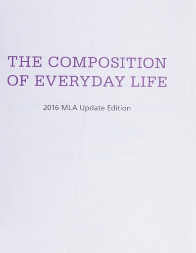 The Composition of Everyday Life, Concise, 2016 MLA Update cover