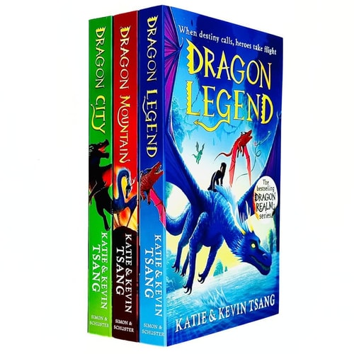 Dragon Realm Series 3 Books Collection Set By Katie & Kevin Tsang(Dragon Legend, Dragon Mountain & Dragon City) cover