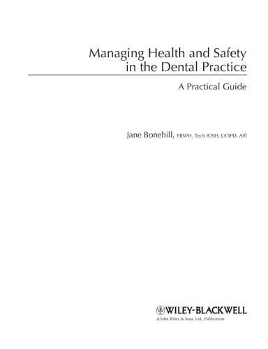 Managing Health and Safety in the Dental Practice A Practical Guide cover