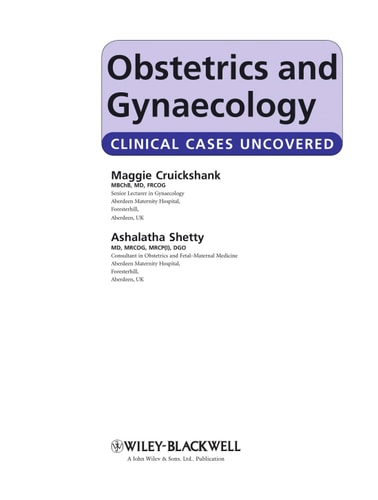 Obstetrics and Gynaecology Clinical Cases Uncovered cover