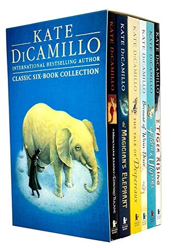 Kate Dicamillo Classic Six Books Box Collection Set (The Miraculous Journey of Edward Tulane, The Magician's Elephant, The Tale of Despereaux, Because of Winn-Dixie, Flora & Ulysses,The Tiger Rising) cover