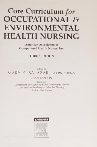 Core Curriculum for Occupational and Environmental Health Nursing cover