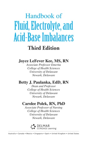 Handbook of Fluids, Electroyles and Acid Base Imbalances cover