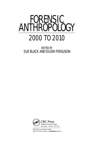 Forensic Anthropology 2000 to 2010 cover