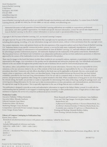 Biomedical & Pharmaceutical Sciences with Patient Care Correlations . cover