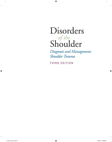 Disorders of the Shoulder: Trauma cover