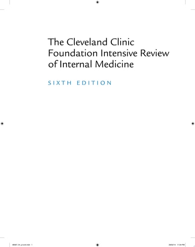 The Cleveland Clinic Foundation Intensive Review of Internal Medicine cover