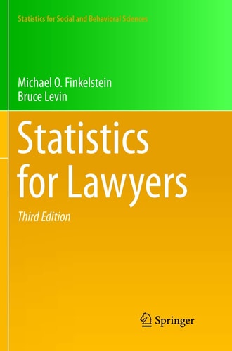Statistics for Lawyers cover