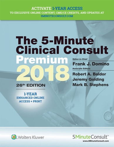 The 5 Minute Clin Consult Premium 2018 cover