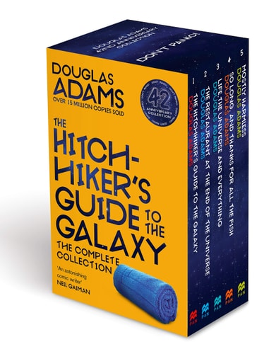 The Hitchhiker Trilogy Guide to the Galaxy / The Restaurant at the End of the Universe / Life, the Universe and Everything / So Long, and Thanks for All the Fish / Mostly Harmless cover