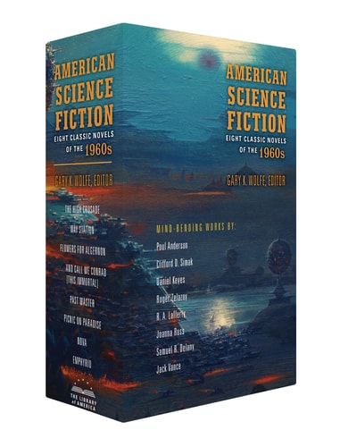 American Science Fiction: Eight Classic Novels of the 1960s (Boxed Set) The High Crusade / Way Station / Flowers for Algernon / ... and Call Me Conrad / Past Master / Picnic on Paradise / Nova / Emphyrio cover