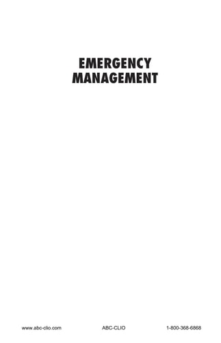 Emergency Management A Reference Handbook cover