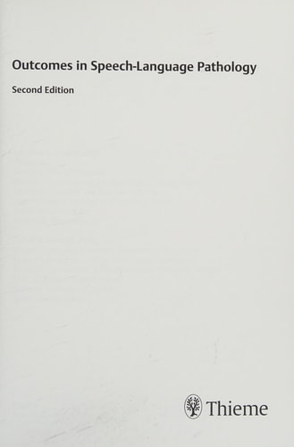 Outcomes in Speech-language Pathology cover
