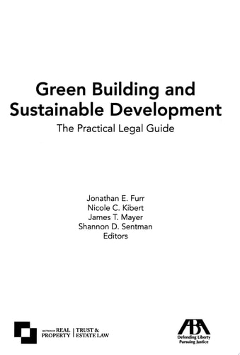 Green Building and Sustainable Development The Practical Legal Guide cover